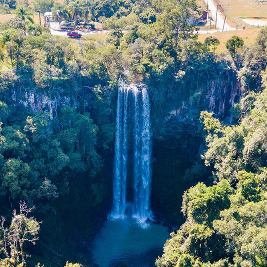 Cachoeira Riocampense, localizada em Rio do Campo, Santa Catarina