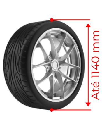 Diâmetro máximo do pneu: 1140 mm