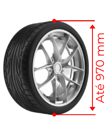 Diâmetro máximo do pneu: 970mm